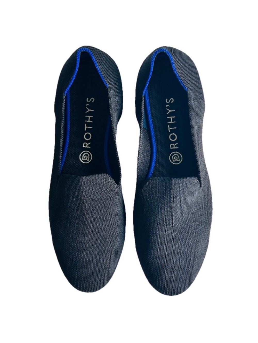 New Rothy’s Black Textile Rubber Outsole Round Toe Flats size 10.5